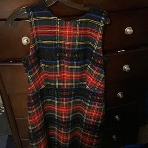 Jcrew plaid holiday dress